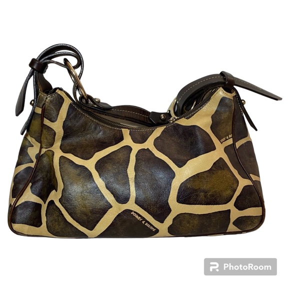 DOONEY & BOURKE Leather Giraffe Print Shoulder Handbag Purse J6717325 - Picture 3 of 11